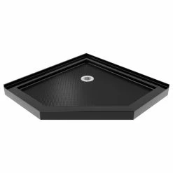 Coupon 👏 DreamLine SlimLine 36"x36" Neo-Angle Shower Base, Black Finish 👍