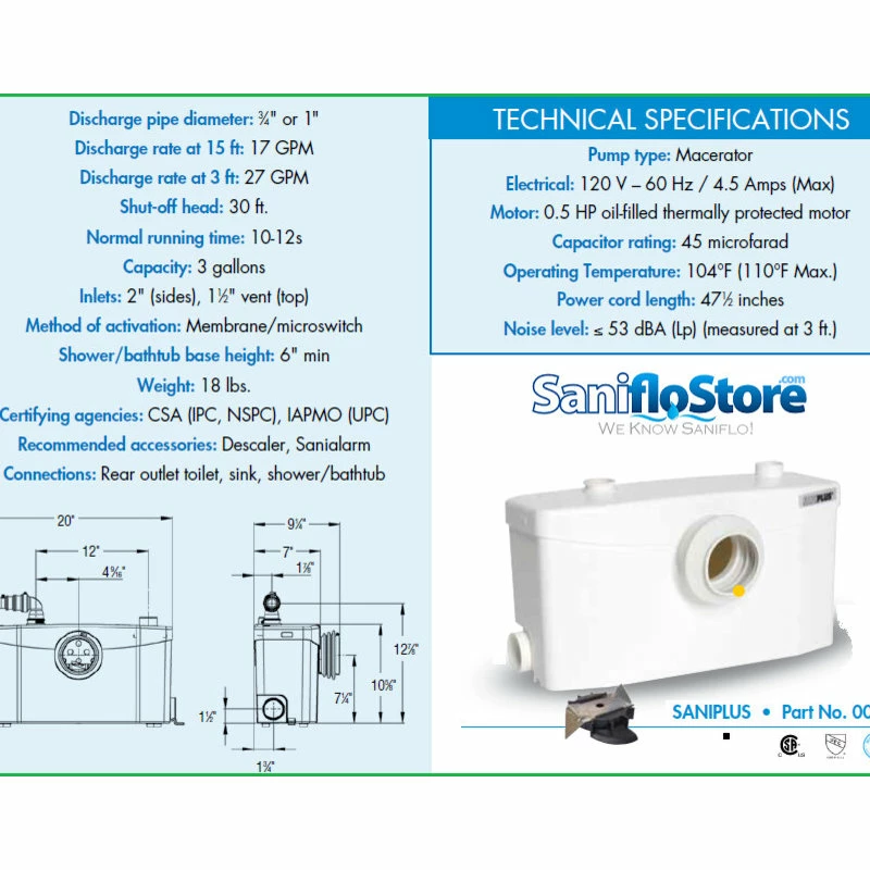 Best deal ⭐ SANIFLO Australia Saniflo Saniplus Macerator Pump 002 👏 4 Best deal ⭐ SANIFLO Australia Saniflo Saniplus Macerator Pump 002 👏 - Image 2
