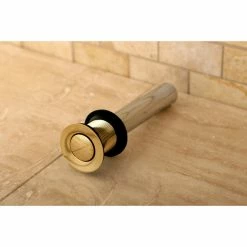 Alternative view of Best Pirce 😉 Kingston Brass Fauceture Push Pop-Up Drain Without Overflow, Polished Brass ❤️