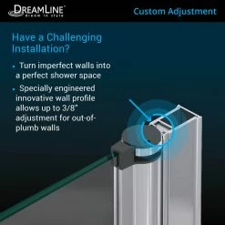 Alternative view of Deals 🔔 DreamLine Aqua Fold 33.5" W X 72" H Frameless Bi-Fold Shower Door, Chrome 😀