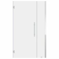Alternative view of Best deal 👍 LessCare Swing-Out Shower Doors Side Panel, Frameless, 10mm Clear Tempered Glass, 48-49"x72" 😀