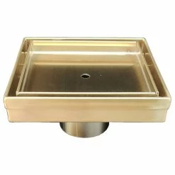 Alternative view of Best reviews of 👏 Serene Drains Satin Gold Tile Insert 5 Inch Drain By SereneDrains, Complete Drain Set ⭐