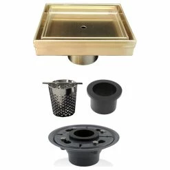 Best reviews of ๐ Serene Drains Satin Gold Tile Insert 5 Inch Drain By SereneDrains, Complete Drain Set โญ
