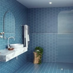 Alternative view of Best Sale 👍 Glass Warehouse 78" Frameless Shower Door, Ed Panel Fluted Radius, Brushed Nickel, 32" Right 🥰