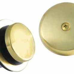 Hot Sale ⌛ Kingston Brass Easy Touch Toe-Tap Tub Drain Kit With Brushed Brass DTT5302A7 🔥
